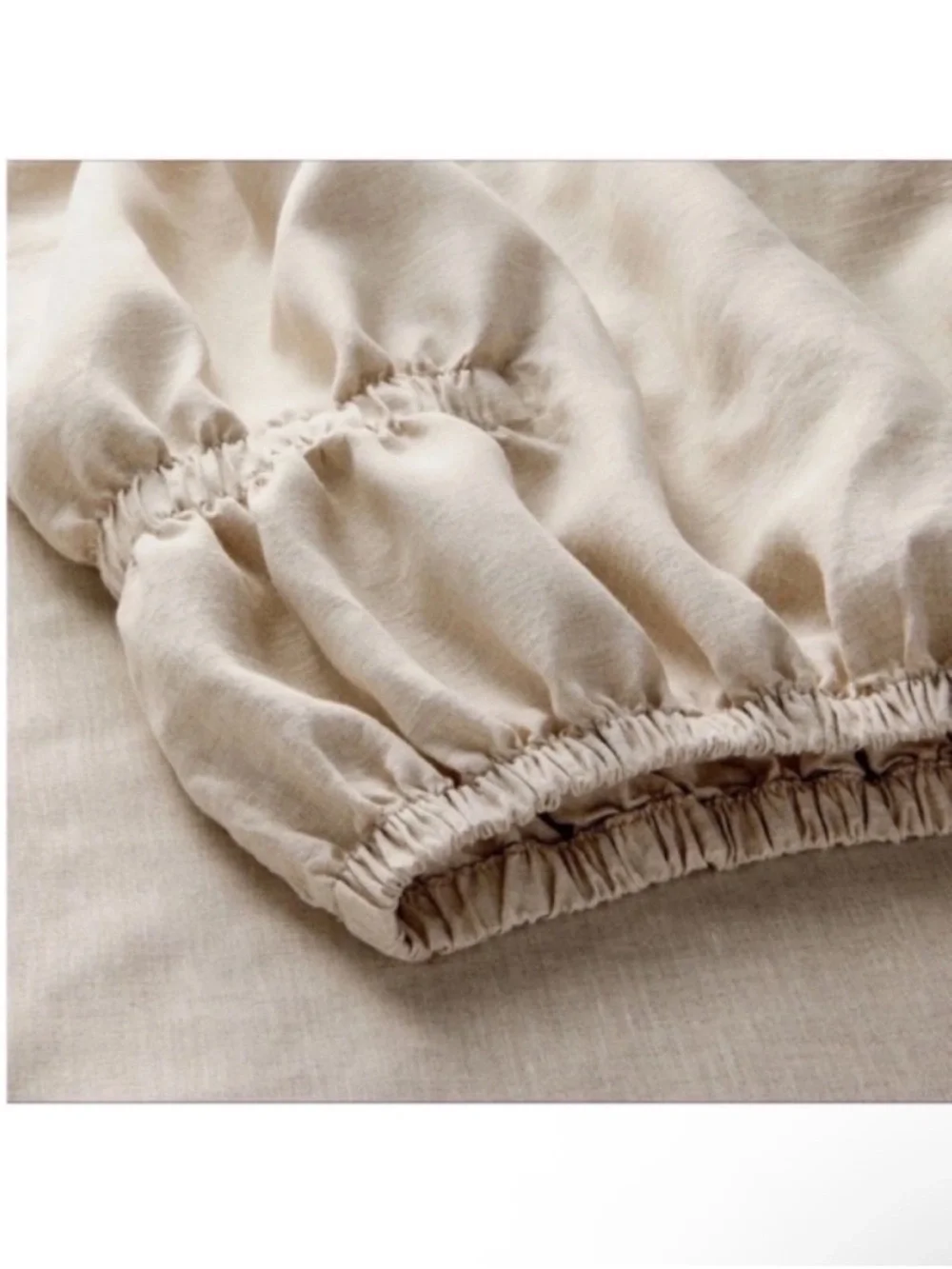 NWT King 100% Linen Sheet Set Natural - Casaluna